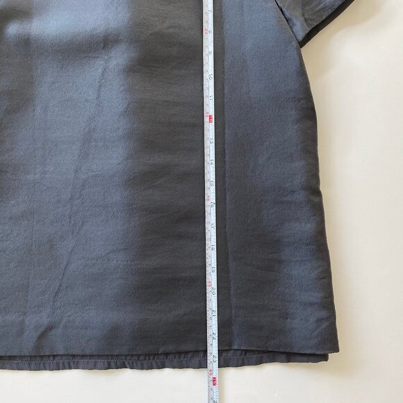 J.Crew Collection Wool Silk Twill Top Black Short Sleeve Blouse Size 00 Holidays - Picture 11 of 12